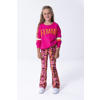 KIDS ONLY GIRL flared broek KOGPAIGE met all over print roze/rood/oranje