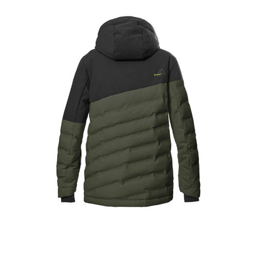 Killtec ski-jack donkergroen zwart Skijack Polyester Capuchon 140