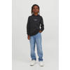 JACK & JONES JUNIOR hoodie JORVESTERBRO met tekst zwart