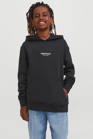 hoodie JORVESTERBRO met tekst zwart
