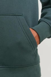 thumbnail: JACK & JONES JUNIOR hoodie JORVESTERBRO met tekst donkergroen