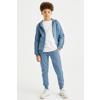 WE Fashion slim fit joggingbroek blauw