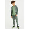 WE Fashion slim fit joggingbroek olijfgroen