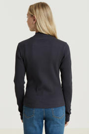 thumbnail: anytime ribgebreide longsleeve donkerblauw/grijs
