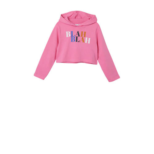 NAME IT KIDS hoodie NKFVIALA met printopdruk roze Sweater Printopdruk 