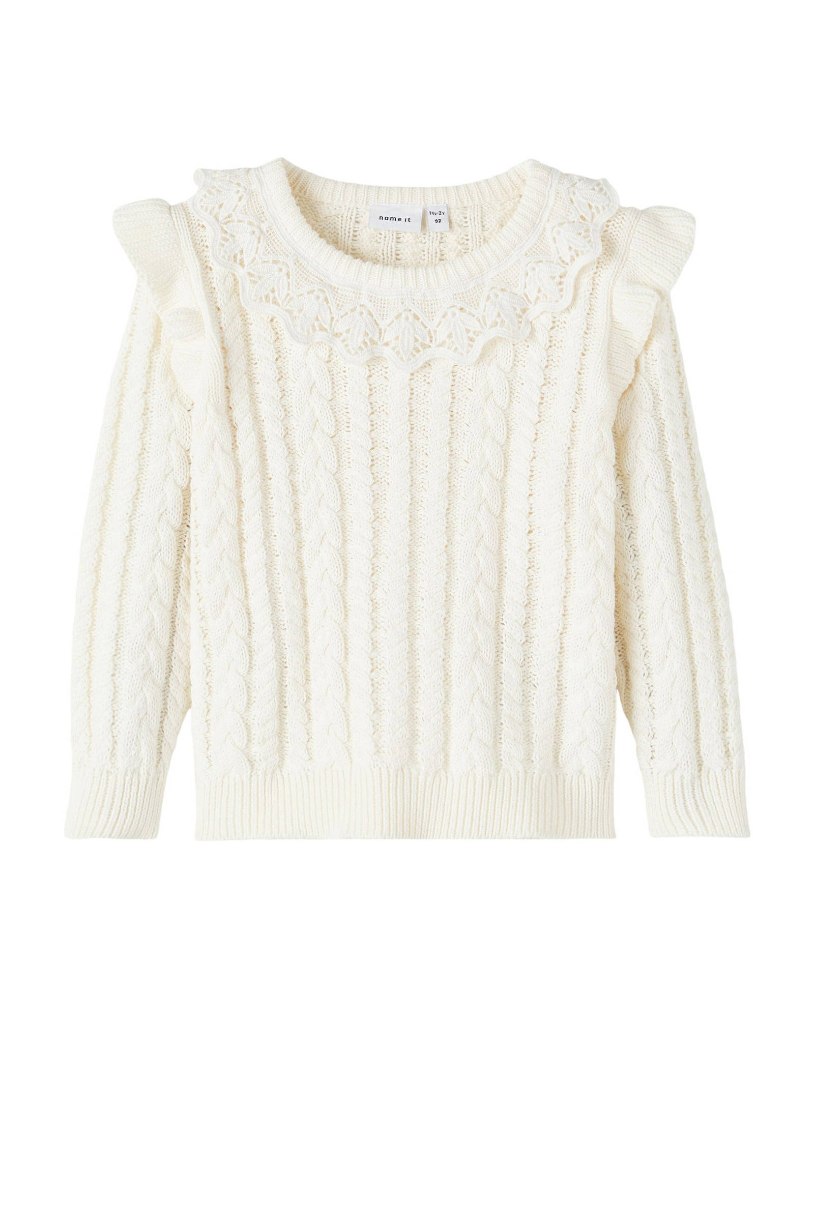 Blauwe Y.A.S. Trui YASSULLA LS KNIT PULLOVER