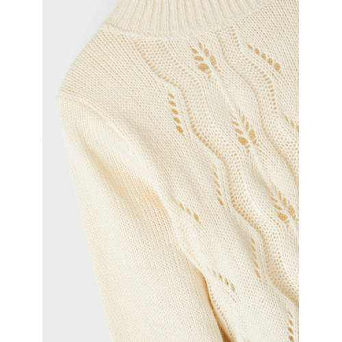 name it MINI sweater NMFVIBBI ecru Meisjes Acryl Ronde hals 80