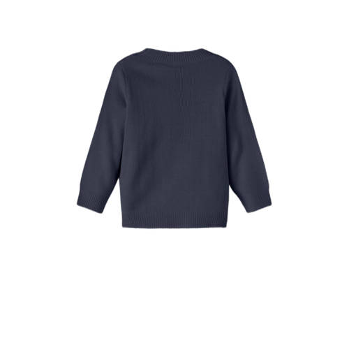 Name it MINI trui NMFVIBBI donkerblauw Sweater Meisjes Acryl Ronde hals 110