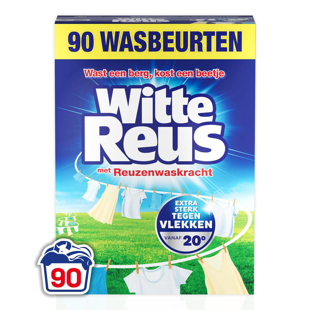 Witte-Reus Poeder - Waspoeder - Witte Was - Grootverpakking - 90 wasbeurten