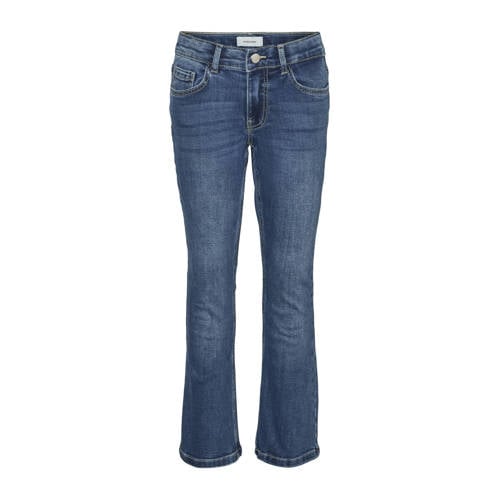 VERO MODA GIRL flared jeans VMRIVER medium blue denim Blauw Meisjes Stretchdenim - 116