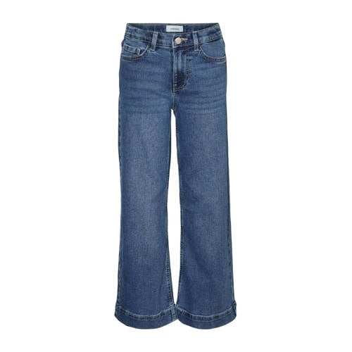 VERO MODA GIRL wide leg jeans VMDAISY medium blue denim Blauw Meisjes Stretchdenim - 116