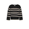 VERO MODA GIRL gestreepte gebreide trui VMSABA zwart/ecru