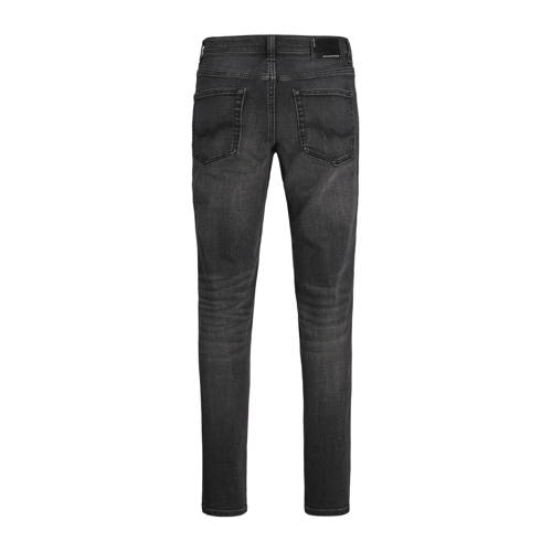 jack & jones JUNIOR low waist slim fit jeans JJIGLENN JJIORIGINAL black denim Zwart Jongens Stretchdenim 152