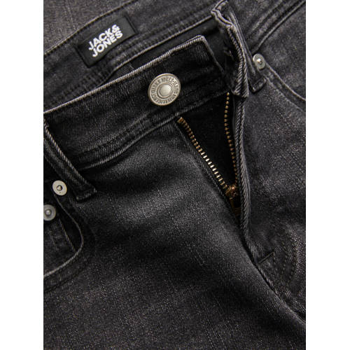 jack & jones JUNIOR low waist slim fit jeans JJIGLENN JJIORIGINAL black denim Zwart Jongens Stretchdenim 152