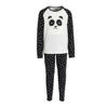 NOUS Kids pyjama Panda Paws zwart/wit