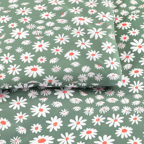 NOUS Kids katoenen dekbedovertrek baby (100x135 cm) Groen Bloe