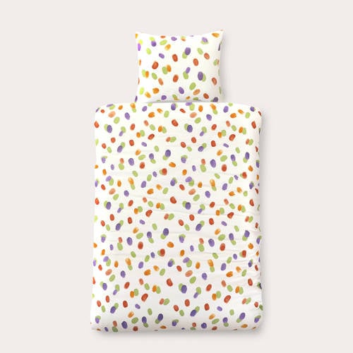 NOUS Kids katoenen dekbedovertrek peuter (120x150 cm) Multi Stip