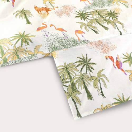 NOUS Kids katoenen dekbedovertrek baby (100x135 cm) Multi Dierenprint