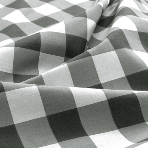 NOUS Living katoenen dekbedovertrek 1 persoons (140x220 cm) Groen Ruit