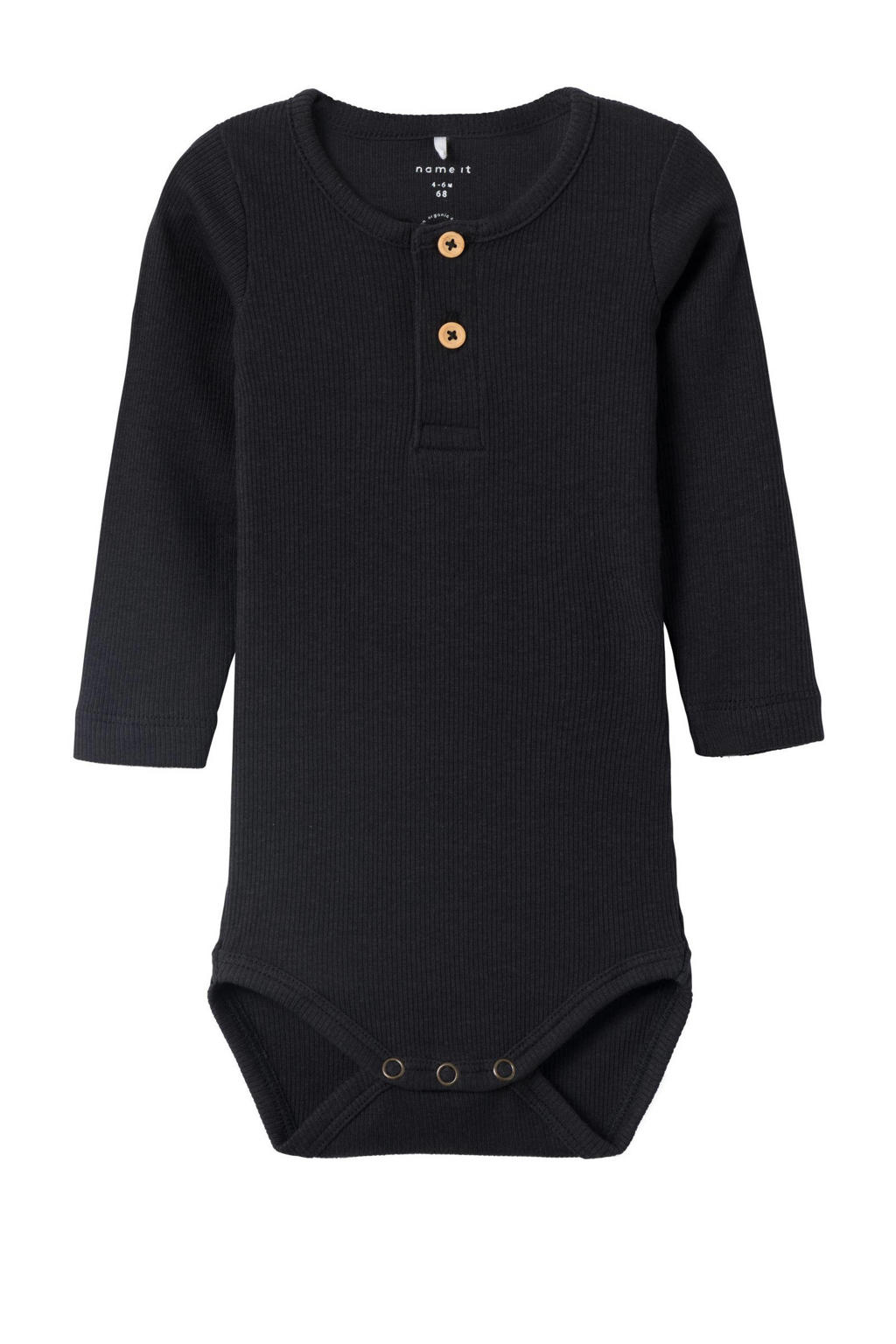 NAME IT BABY romper NBMKAB zwart