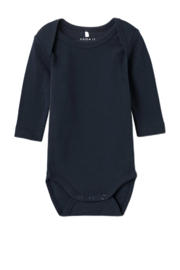thumbnail: NAME IT BABY romper NBNBODY - set van 2 donkerblauw/wit