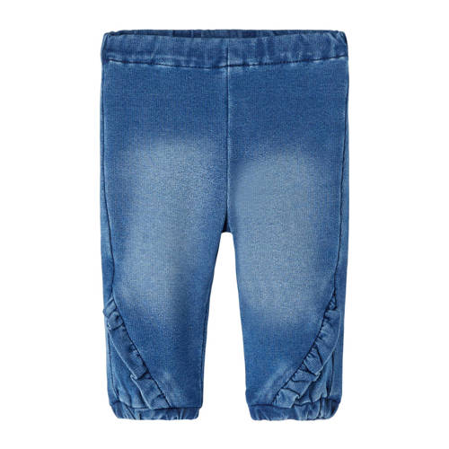 NAME IT BABY baby regular fit jeans NBFBELLA medium blue denim Blauw Meisjes Stretchkatoen