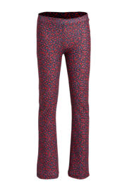 thumbnail: Rood en blauwe meisjes anytime flared broek van polyester met elastische tailleband
