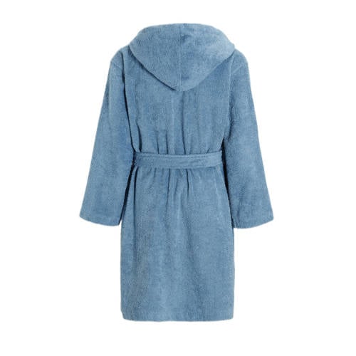 NOUS Kids badjas maat 146-150 Blauw Katoen Overslagkraag