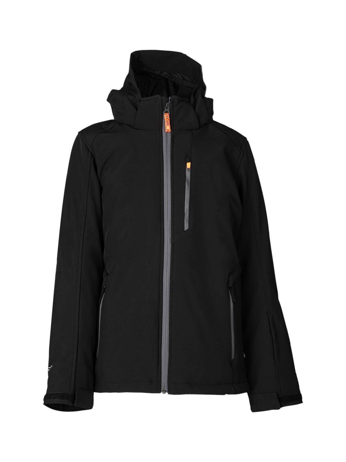 Brunotti softshell ski jack Marsaly zwart kleertjes