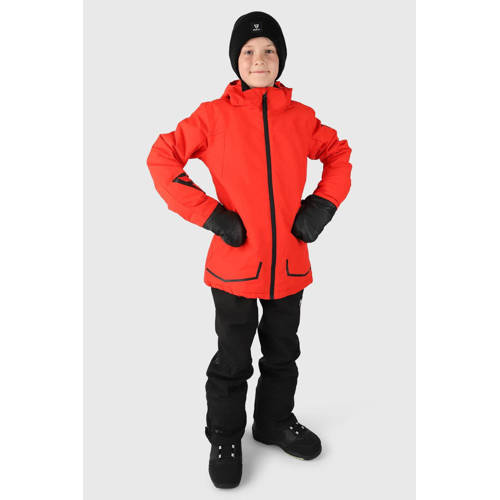 Brunotti ski-jack rood Skijack Jongens Polyester Capuchon 140