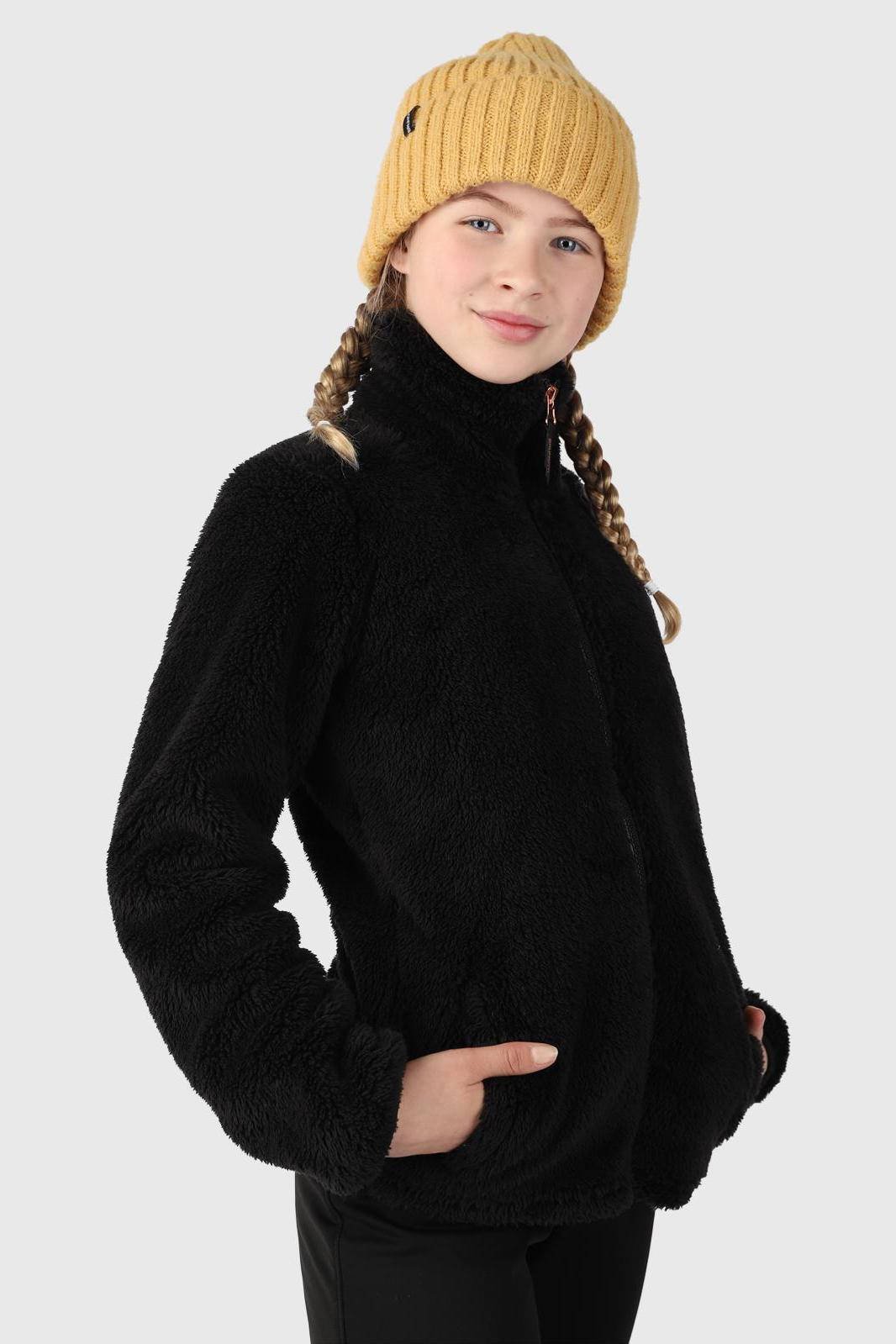 Brunotti teddy fleece skipully Kyoti zwart kleertjes