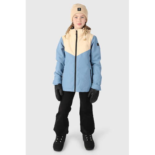 Brunotti ski-jack blauw ecru Skijack Meisjes Polyester Capuchon 128