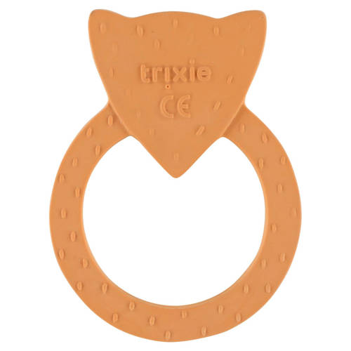 TRIXIE natuurlijk rubber ronde bijtring Mr. Fox Oranje