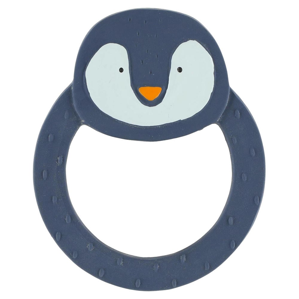 Trixie natuurlijk rubber ronde bijtring - Mr. Penguin