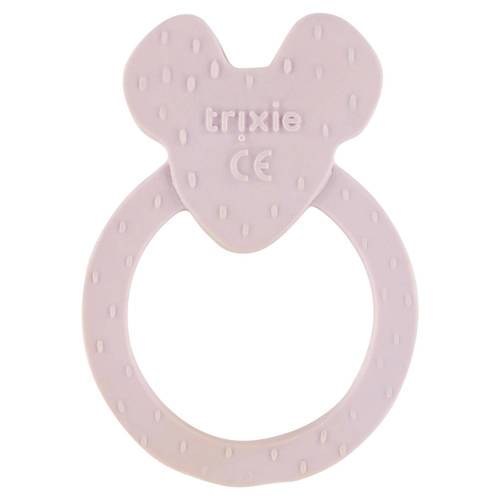 TRIXIE natuurlijk rubber ronde bijtring Mrs. Mouse Roze