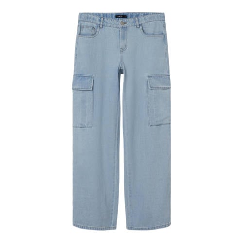 LMTD wide leg jeans NLFTARTIZZA light blue denim Blauw Vintage