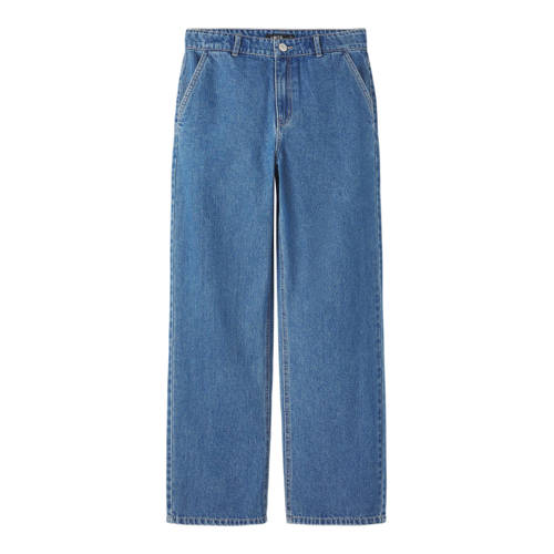 LMTD loose fit jeans NLMTOIZZA medium blue denim Blauw Jongens Stretchdenim