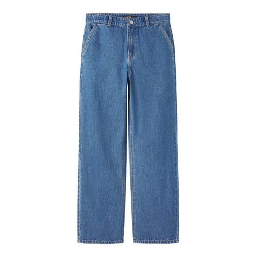 LMTD loose fit jeans NLMTOIZZA medium blue denim Blauw Jongens Stretchdenim 