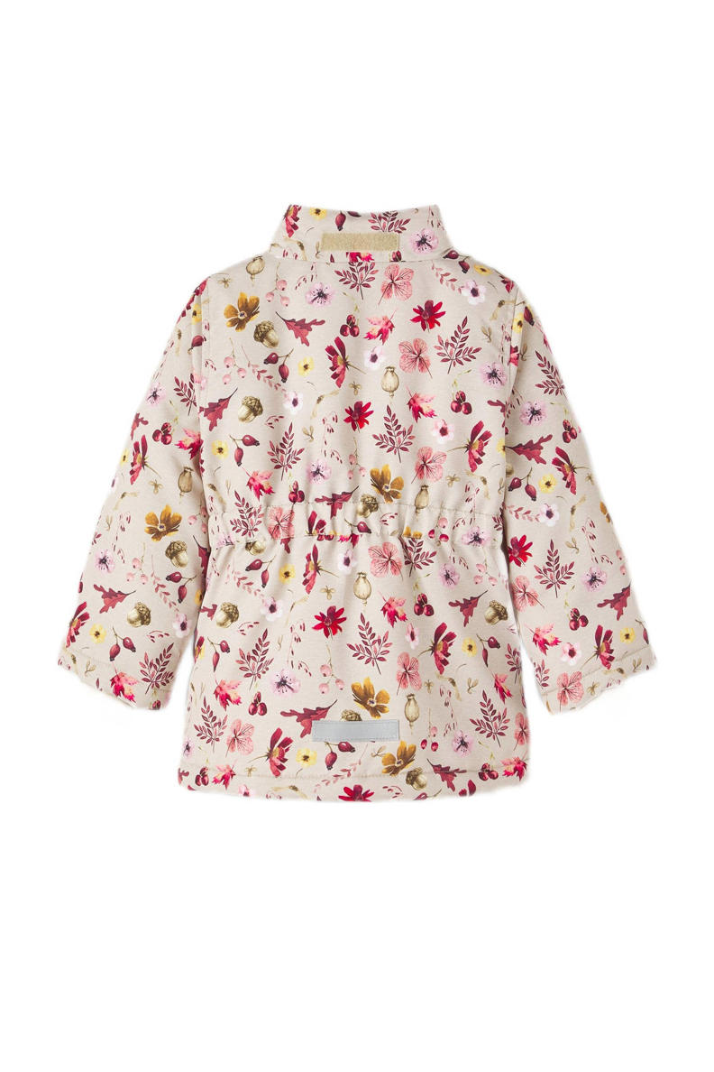 NAME IT MINI gebloemde winterjas NMFMAXI roze/rood/paars NAME IT MINI gebloemde winterjas NMFMAXI roze/rood/paars