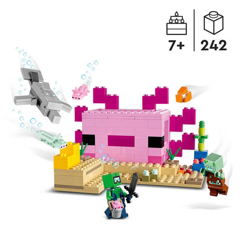 Lego Minecraft Het axolotlhuis 21247 Bouwset | Bouwset van