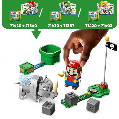 Lego Super Mario Uitbreidingsset: Rambi de neushoorn 71425 Bouwset