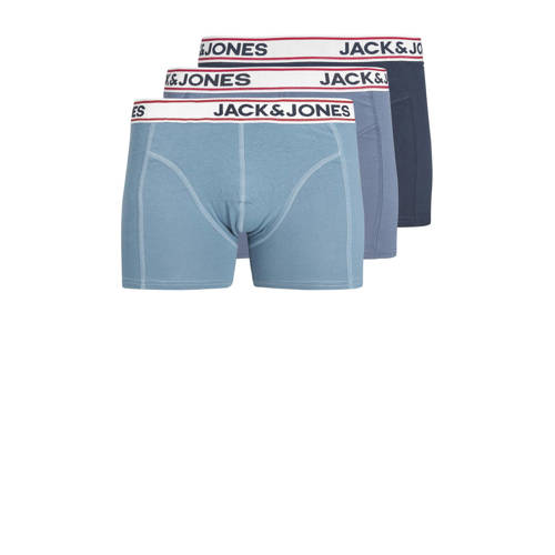 JACK & JONES JUNIOR boxershort JACJAKE - set van 3 blauw/d.blauw Jongens Stretchkatoen - 116