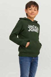 thumbnail: JACK & JONES JUNIOR hoodie JJECORP met logo donkergroen