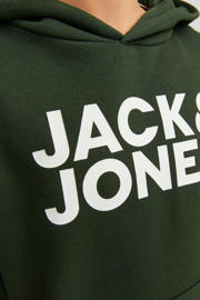 thumbnail: JACK & JONES JUNIOR hoodie JJECORP met logo donkergroen