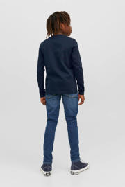thumbnail: Donkerblauwe jongens JACK & JONES JUNIOR longsleeve van katoen met lange mouwen en ronde hals