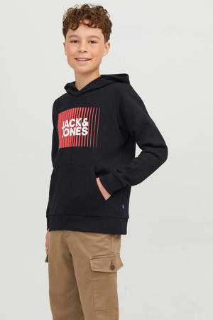 hoodie JJECORP met logo zwart