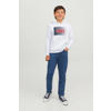 JACK & JONES JUNIOR hoodie JJECORP met logo wit