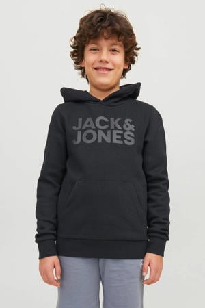 hoodie JJECORP met logo zwart