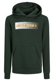 thumbnail: JACK & JONES JUNIOR hoodie JJECORP met logo donkergroen