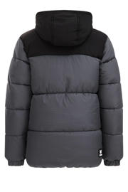 thumbnail: WE Fashion Salty Dog gewatteerde winterjas Austen van gerecycled polyester grijs/zwart